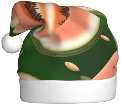 YYHWHJDE Open melon seeds Prints Christmas Hat for Adult quality festive accessory crafted soft, lightweight