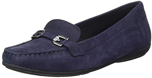 Geox D ANNYTAH Moc A, Mocasines para Mujer, Azul (Dk Blue C4007), 37 EU