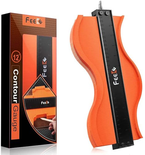 Feeke Konturenlehre (25.4 cm) Profil-Werkzeug, verstellbares Schloss, präzise Kopie unregelmäßiger Form-Duplikator, ultra breites Profillehre, Geschenke für Männer, Vatertag, Holzarbeiten, Bau.
