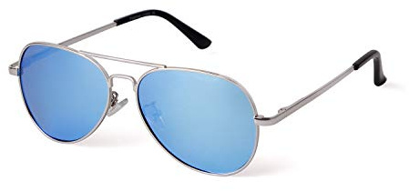 ADEWU Gafas de sol infantiles gafas de sol de piloto unisex gafas retro polarizadas protección UV para niñas niños