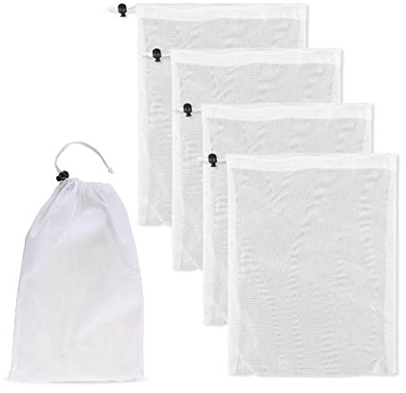 Viilich 4pcs Auffangbeutel Ersatz Netz, Stoff Filter,Reinigung Netzbeutel, Pool Staubsauger Zubehör Effizienter,für Poolsauger Schwimmbad zum Auffangen von Laub und kleinem Schmutz