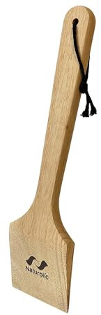 Naturolic Rascador de parrilla de madera natural para barbacoa de 14 pulgadas, limpiador de parrilla, rascador de madera, limpiador de parrilla y limpiador de barbacoa, rascador de barbacoa sin cerdas