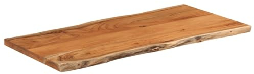 vidaXL Piano Tavolo 80x40x2,5 cm Rettangolare Legno Acacia Bordi Vivi