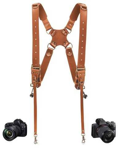 4J LEDR Correa cámara de Fotos,Camara Fotografica Profesional Correa para Camara Fotografica,Equipo de cámara múLtiple para Correa Dslr/Slr,Pequeño,Tan