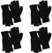 Fingerlose Handschuhe 4 Paare Fingerless Gloves Unisex Baumwollstrick Handschuhe Ohne Finger Schwarze Handschuhe Fingerlos Warme Winter Fingerlose Handschuhe Herren Damen, für Tippen Arbeit Fahren