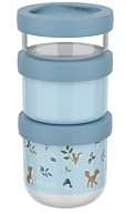 Mepal Snackbox Stack 3 pieces Mio Little Dutch, Stack as many as you need, Microwave and Freezer Safe, Leakproof, 100 and 175 and 275 ml, Forest Friends