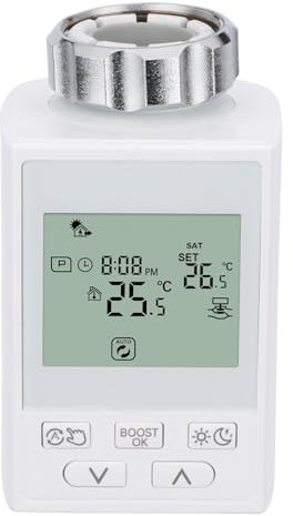 Wengart Smart Home Heizkörperventil WG359, 2,4 GHz WiFi Tuya APP, Programmierbares TRV zur Temperaturregelung in Mehreren Räumen, Alexa Google Home-kompatibles Thermostat