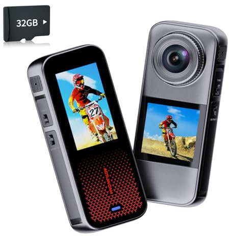 Xilecam Dual Screen Action Cam Unterwasserkamera Helmkamera mit 32GB Speicherkarte und diversem Zubehör wasserdichte Kamera