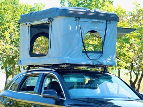 Hardtop Dachzelt (Hartschalen Universal-Dach-Zelt), wasserdichter lichtdichter Stoff 600D 230g/qm, Autodachzelt - Solange Vorrat reicht