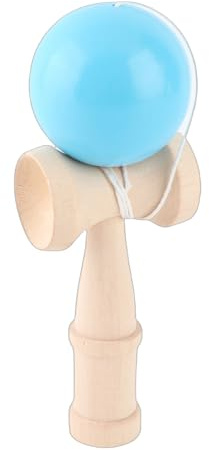 Eujgoov Premium Wooden Kendama Toy Improves Hand -eye Coordination with String for Group Games Birthday Parties Final Celebrations Beech Wood Wood (Green)
