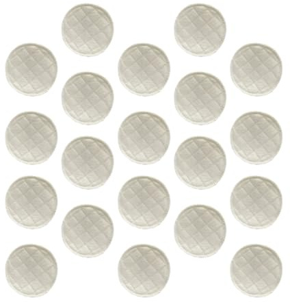 Reusable Nursing Pads 20pcs Cotton Breast Pads for Breastfeeding | Washable White Pair, Good Water Absorption, Fits Breast Perfectly for Shower Use