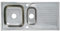 Edelstahl Einbauspüle 1,5-Becken 100cm x 50cm Küchenspüle Edelstahlspüle Küchen Spüle Edelstahleinbauspüle