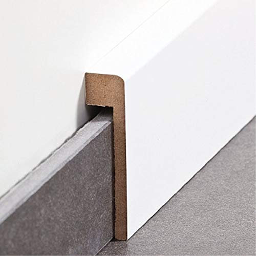 Abdeckleiste für Fliesensockel | Verkleidung bis 85 mm | Profileisten 720.96.13.85 Weiß