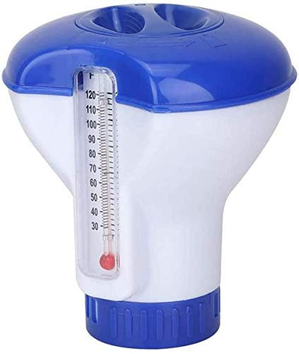 GAMRY Distributeur de Chlore Flottant de 12,7 cm pour Piscine, Spa, Jacuzzi (Bleu et Blanc)