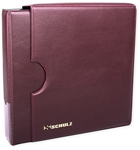 Coin Collection Album With Sleeve/Cover – £5, Crown, Storage Binder For 120 Coins – Collecting Holder - Money Book - Protect And Store SCHULZ Coin Album Maroon