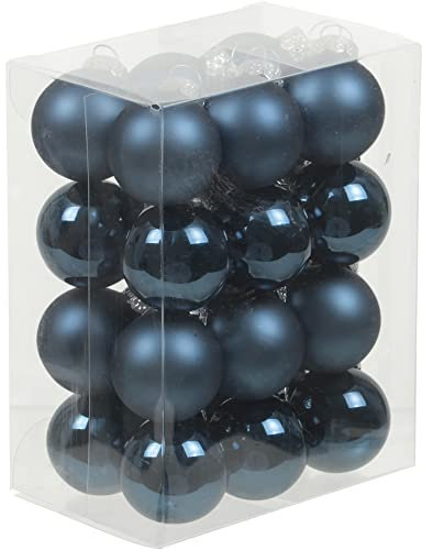 Kleine Baumkugeln aus Glas Ø 2 cm/2,5 cm/3 cm - Christbaumkugeln Baumschmuck Christbaumschmuck Weihnachtsbaumschmuck Weihnachtsbaumkugeln (Nachtblau, 2,5 cm)