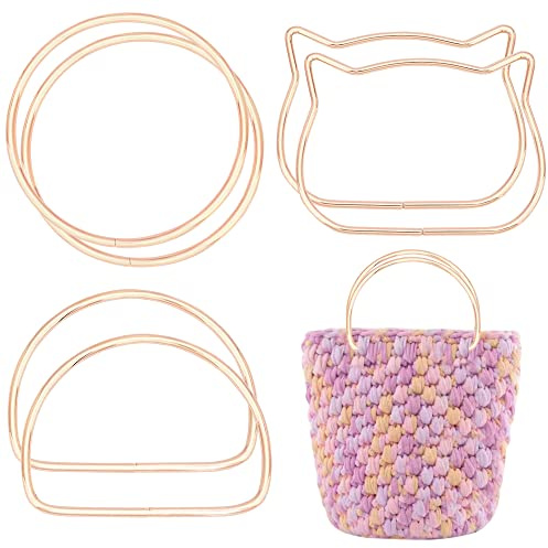 6pz Manico per borsa in metallo, 3 Stili manici metallo,per borse in ferro sostituzione manici in metallo accessori,per telaio borsa fatta A mano uncinetto artigianali fai da ye