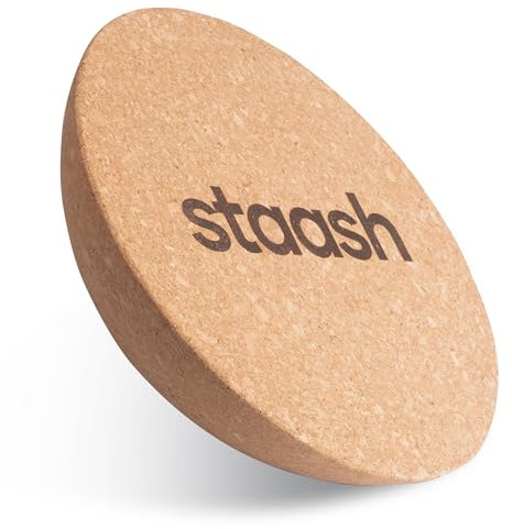 STAASH Premium Kork-Halbkugel | Yoga & Balance Board für Fitness, Surf Training, Rehabilitation & Gleichgewichtstraining - Umweltfreundliches Design