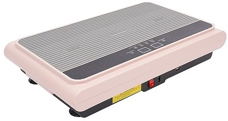 Plaque vibrante LCD Entraîneur à Vibrations Plaque vibrante Fitness Appareil Vibrant Appareil d'entraînement Plateforme vibrante avec télécommande 1-99 Niveaux 200W (Gris+Rose)