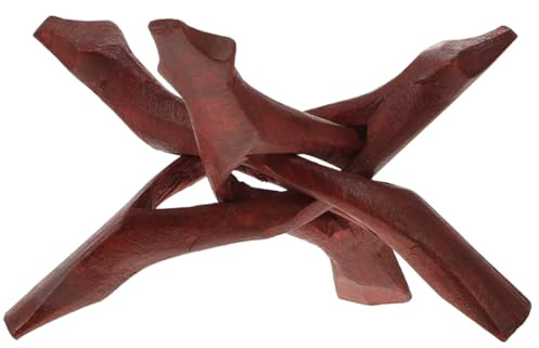 Amosfun Soporte De Trípode De Madera Para Exhibición De Conchas De Abulón Y Bolas De Cristal Base Decorativa Para Hogar Pedestal Para Incienso 6.29 X 6.29 X 3.54 in