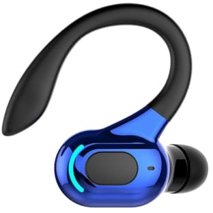 Hands Free Earpiece Headset Bluetooth Headphones With Microphone Wireless | Ear Hanging Bluetooth Headset With Mic Over Ear Wireless Earbuds With Ear Hooks Sports Earphones Single Ear Gym Headphones