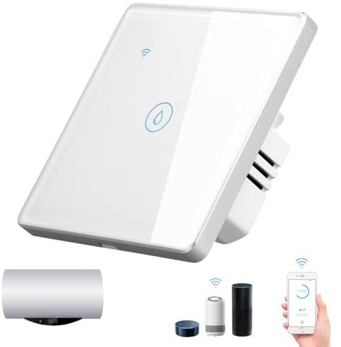 Smart Immersion Heater Timer, 40A 8000W WiFi Smart Switch With Timer, Touch Boiler Switch Works With Amazon Alexa & Google Assistant