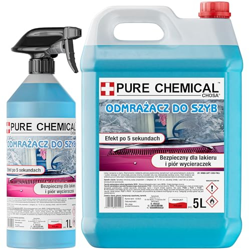 CHOSA Deghiacciante Spray Auto Set 5L + 1L - Spray Antighiaccio per Parabrezza - Spray Anti Gelo e Brina con Spruzzino - Sbrinatore Rapido per Una Visione Chiara