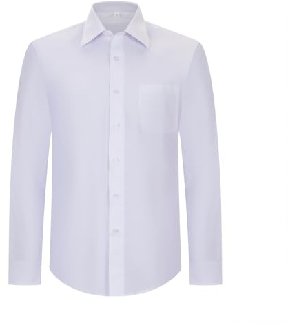 Camisa Camarero Hombre con Mangas LARGAS - Uniforme HOSTELERIA para Hombre - S834 (FR/ES, Letras, L, XL, Regular, Regular, Blanco -2)