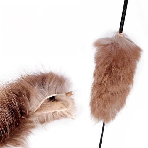 1 Par Beaver Fur Bågskytteljuddämpare, Traditionell Bågskyttebågsträngdämpare för Att Minska, för Traditionella Bågar Långbåge