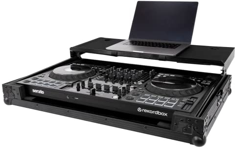 Headliner Pitch Black Flight Case Compatible with Pioneer DJ DDJ-FLX10 with Laptop Platform