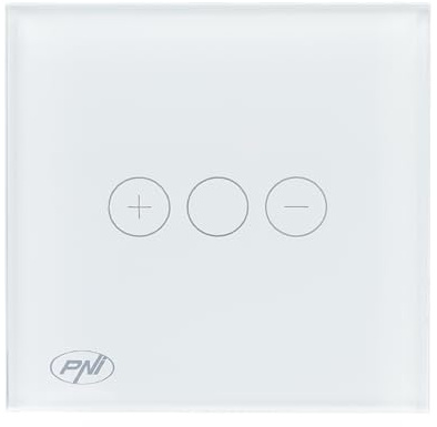 Einfacher Schalter mit Berührung und Dimmer PNI SafeHome DIM101, 1X700W, Live Wire, ohne Null, Glas