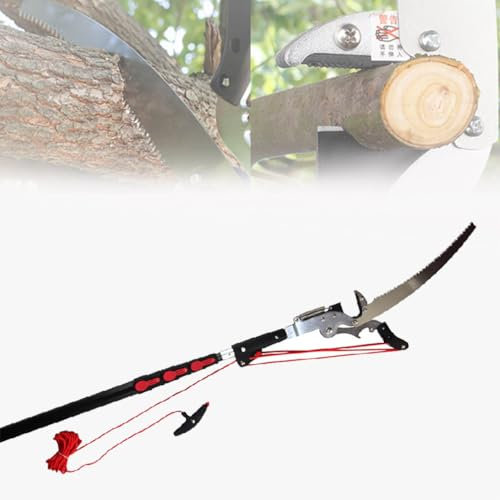 GAYAYAS Podadora de árboles con Mango telescópico - Podadora Manual de Ramas, podadora de pértiga, para Herramientas de jardín, podadoras, Sierras de pértiga manuales, Altura Extensible,5.4M
