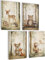 mojoliving Bilder Kinderzimmer jungen Baby Zimmer Poster Set Wandbilder Kinderzimmer mädchen Babyzimmer Deko Bilder für Baby Zimmer Dekoration (Wald Tiere)