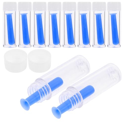 Outanaya 10 piezas Removedor de Lentes de Contacto de Silicona Ventosa Suave y Palito para Lentes Rígidos Accesorio Portátil para Quitar Lentillas con Cuidado y Durabilidad