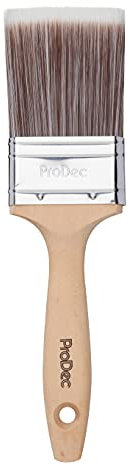 Brocha de Pintura sintética Profesional ProDec de 2,5 Pulgadas para un Acabado Suave con Pinturas de emulsión, Brillantes y satinadas en Paredes, techos, Madera y Metal, 2,5 63mm