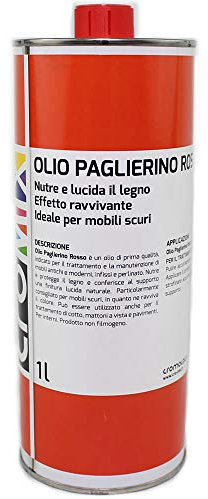 Olio Paglierino Rosso Litri 1 Baldini Vernici Per Mobili Legno Cotto