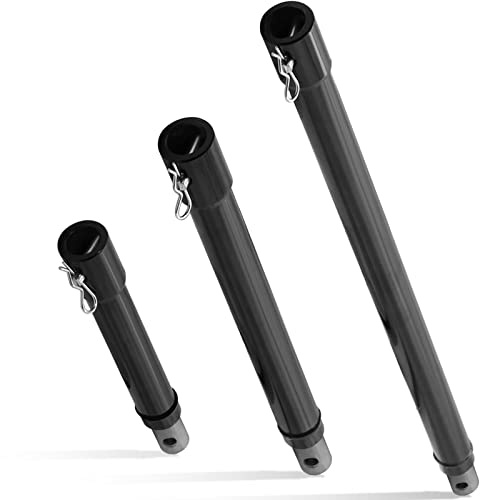 TCBWFY 3 Pack Auger Extension Drill Bits (8, 12, 20 Length) Extension Earth Ice Auger Extension Set Post Hole Digger Replacement Compatible to 3/4 Shaft