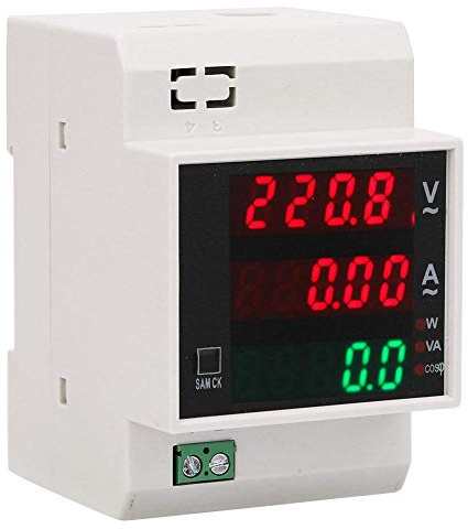 Leistungsmesser, Voltmeter, Amperemeter, Leistungsprüfer für Stromspannung, Leistungsfaktor, DIN Schiene, multifunktional (AC 80 300/100 A)