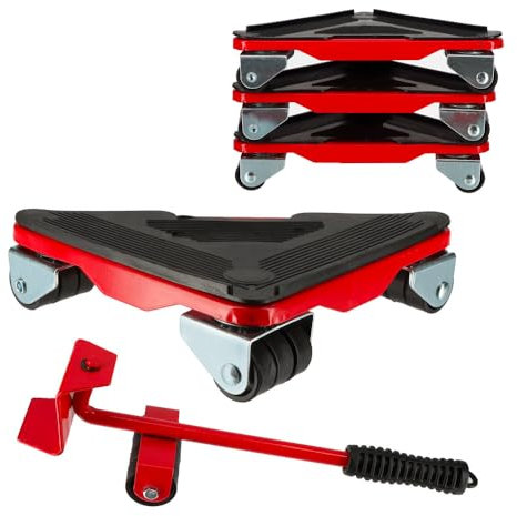 Coins roulants x4 - charge 300kgs - Élévateur de transport de meubles et jeu de roulettes - Poignée de levage