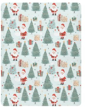 Kigai Christmas Santa Claus Fitted Crib Sheet for Baby Boys Girls, Extra Soft Breathable Nursery Bedding Sheet for Standard Crib and Toddler Mattresses, 27 x 39 in