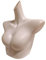 Schaufensterpuppe Oberkörper weiblich für Präsentation von BHs, Tops, Ärmelloses Racerback und ähnlichen Kleidungsstücken | Damen Torso mit Hals aus Kunststoff in weiß | Schaufensterfigur Oberteil