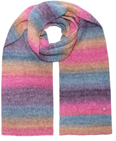 Isglut stickad halsduk 180 x 26 cm regnbåge halsduk designad i Tyskland, vilda bär, one size