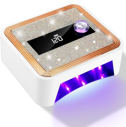 jutyum UV Lampe für Gelnägel, Nagellampe Kabellos mit 2000mAh, LED Lampe Nägel mit Sensor & 120S Stufenlos Timer, Nagel UV Lampe für Gelnägel, Nail Art, Nail Design