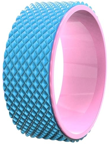 AYWTIUN Ruota Circolare per Yoga Ruota for Yoga, Apertura, Attrezzatura for, Cerchio for Stretching, Pilates for Principianti, for, Uso Domestico(Pink+Blue 32 * 12 * 10cm)