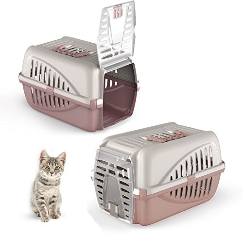 CAT CENTRE Premium Pink Pet Carrier Kitten Dog Animal Transport Travel Box Cage
