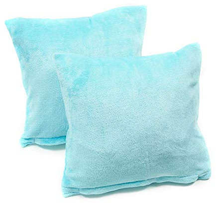MALIKA Set 2er Kissenbezug Cashmer Touch Fleece Kissenhlle Sofakissen Kopfkissenbezug Kissenbezug Couchkissen, Gre:2X 80x80 cm, Designe:TRKISE