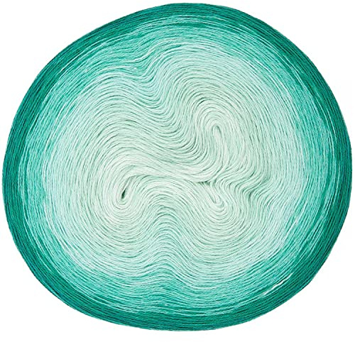Rico Design Creative Cotton Dégradé Lucky 8 Strickwolle 1 Knäul Dreiecktuch 200g 800m Nadelstärke 3,5 Ganzjährig 50 Baumwolle 50 Polyacryl Schonwaschgang 30°C Farbe 017