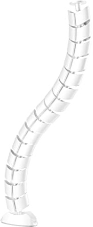 mywall HZ44WL Guide-câbles Rond avec Une Longueur allant jusqu'à 730 mm, pour Bureau avec Fixation à vis, système de goulotte à 2 Voies avec Structure modulaire