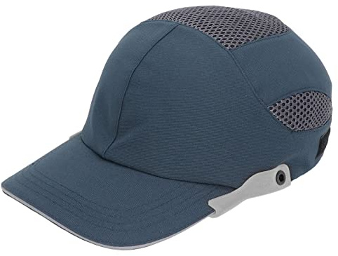 Cappello Antiurto di Sicurezza Cappello da Baseball Stile Berretto Rigido di Sicurezza con Visiera Cappelli di Sicurezza Leggeri Regolabili Traspiranti Per Uomo Donna(Blu e grigio)