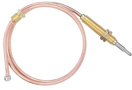 WPKD BLUEIY Termopar de Gas Universal,Gas Par Termoeléctrico,M8x1 Tuerca de Extremo,para Estufas de Gas,Calderas,Calentadores de Agua,Chimenea,Barbacoa(60cm)